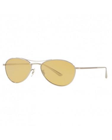 ▷ Oliver Peoples sunglasses Aero LA OV1245ST Front color Silver Lenses  Mustard