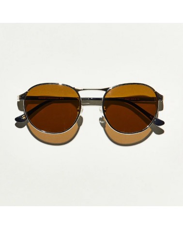 The Groyse Sun raw gold with cosmitan brown glass lenses